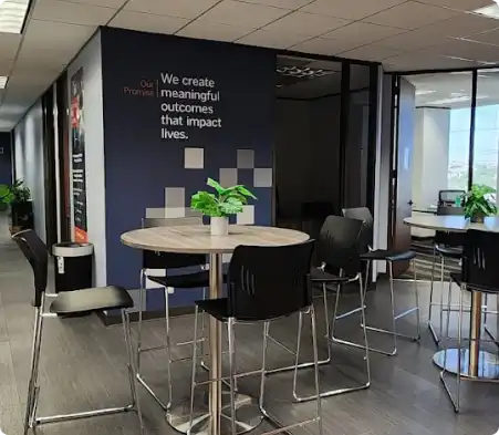 interior shot of lunch area