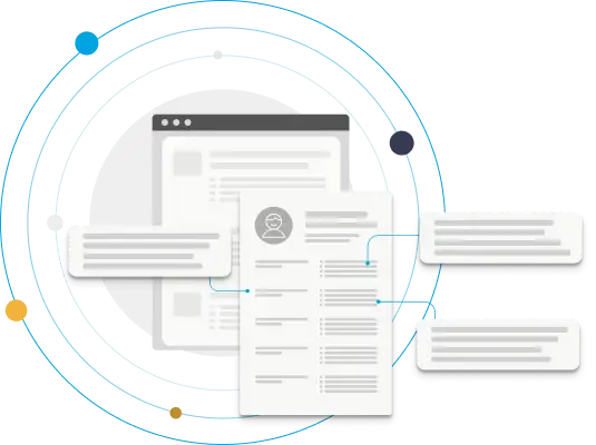 graphics of resumes and webpages