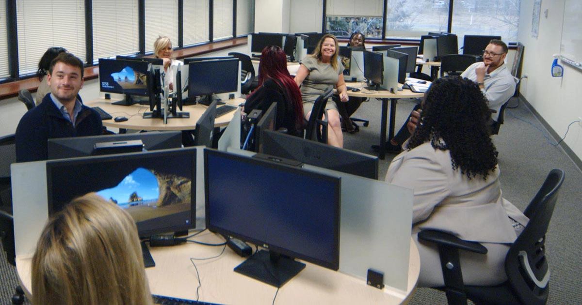 students in computer classroom